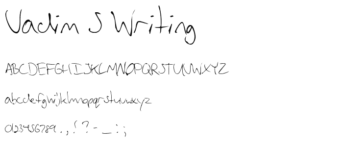 Vadim_s Writing font